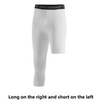 009 white right cropped pants / S