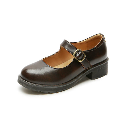 Classic Round Toe Mary Jane Flat Shoes