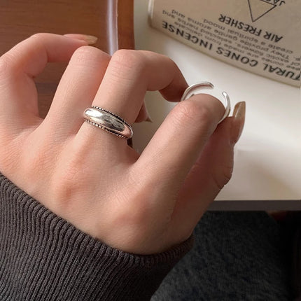 Adjustable Geometric Sterling Silver Ring