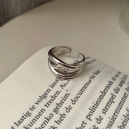 Adjustable Geometric Sterling Silver Ring
