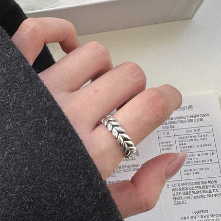 Adjustable Geometric Sterling Silver Ring