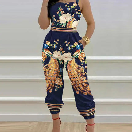 High Waist Lace-Up Leggings Jumpsuit