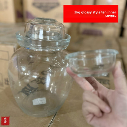 Transparent Glass Fermentation Jar with Sealed Lid