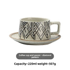 Cup Saucer Set Rhombus / 201-300ml
