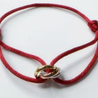 Dark Red Three-Ring Bracelet