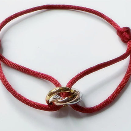 Braided Titanium Steel Three-Ring Bracelet