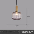 12w tungsten light bulb / Type b-copper colorsmoke gray lampshade